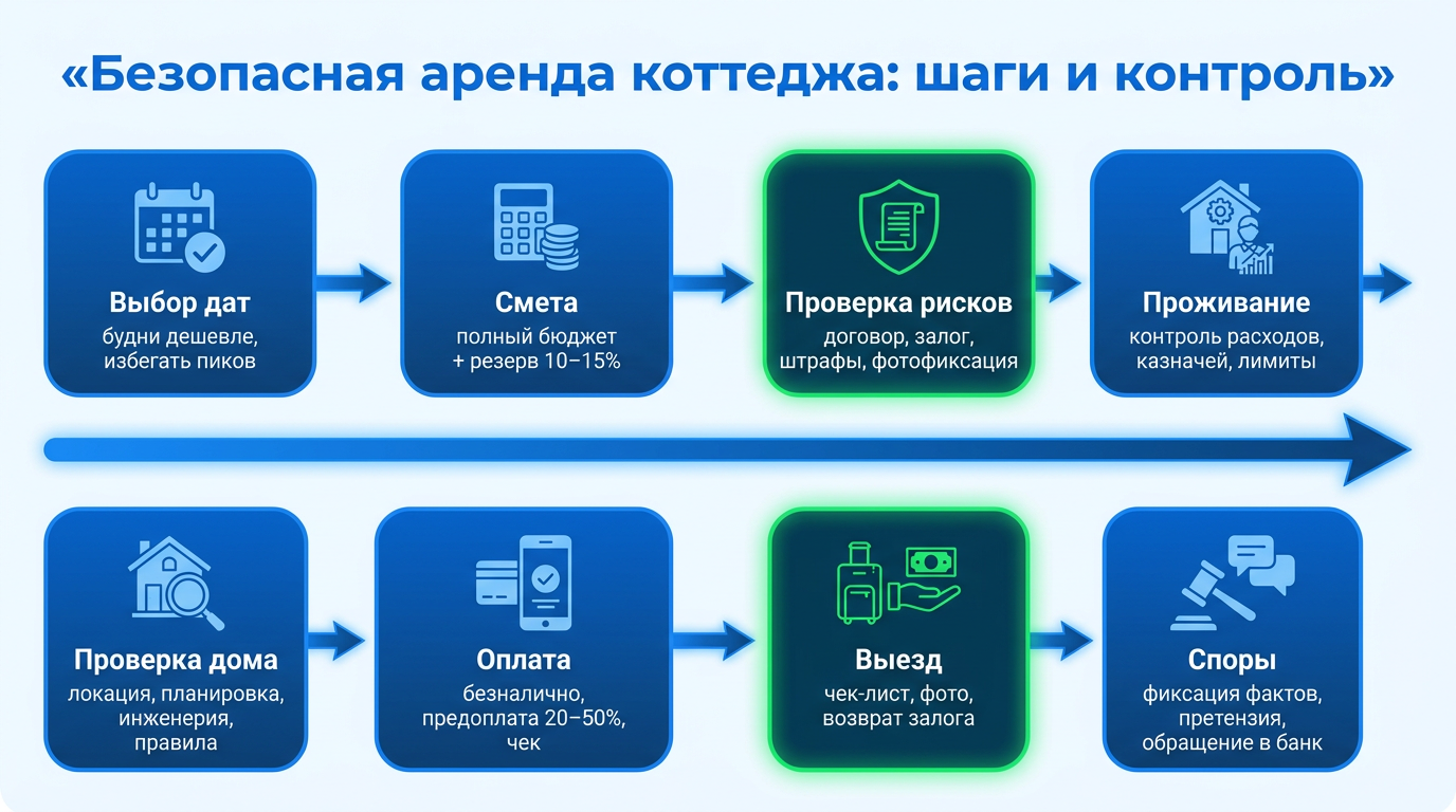 Безопасная аренда коттеджа